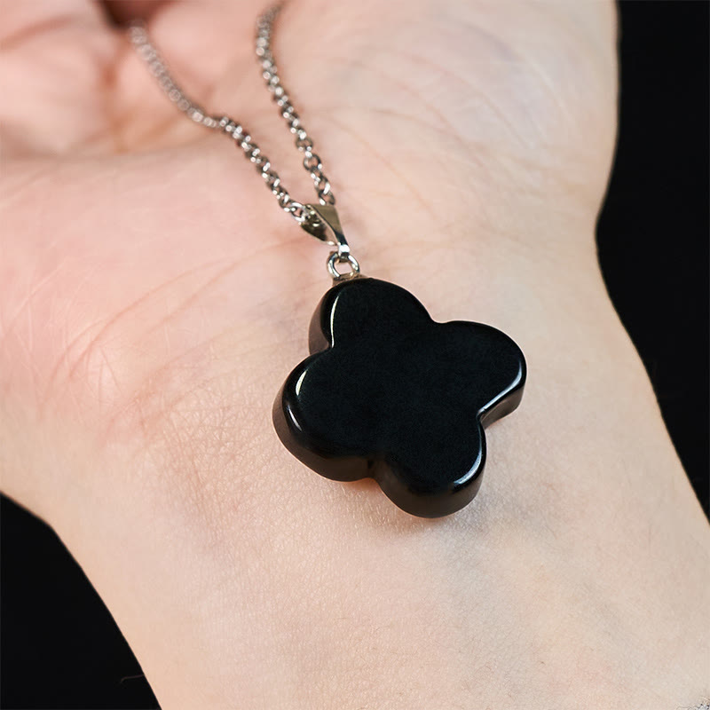 Buddha Stones Various Crystal Green Aventurine Black Obsidian Tiger Eye Plum Blossom Luck Necklace Pendant