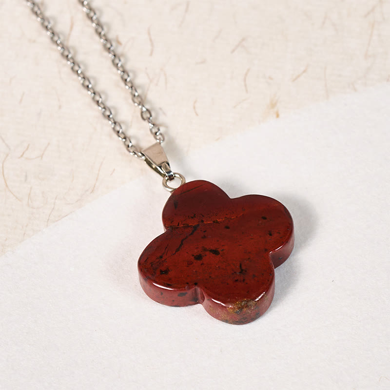 EverestArtStudios Various Crystal Green Aventurine Black Obsidian Tiger Eye Plum Blossom Luck Necklace Pendant