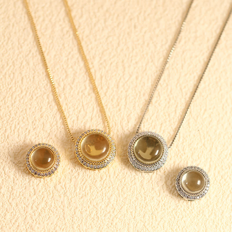 Buddha Stones Natural Rose Quartz Multiple Crystal Bead Inlay Healing Necklace