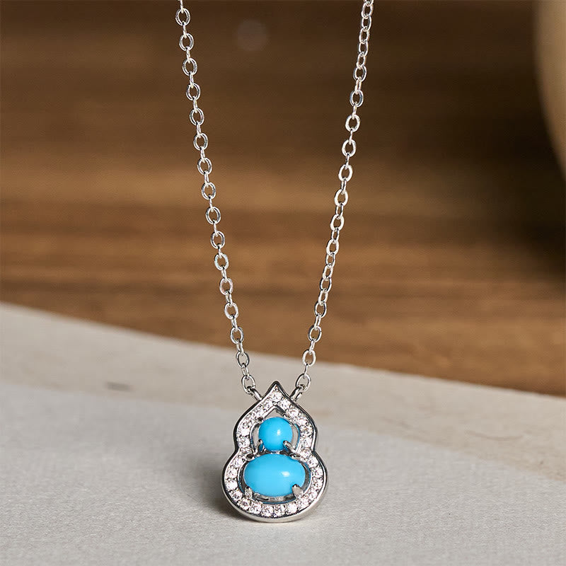 EverestArtStudios Natural Turquoise Gourd Wisdom Necklace