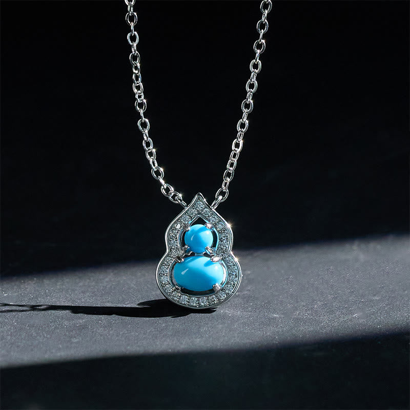 EverestArtStudios Natural Turquoise Gourd Wisdom Necklace