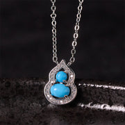 EverestArtStudios Natural Turquoise Gourd Wisdom Necklace