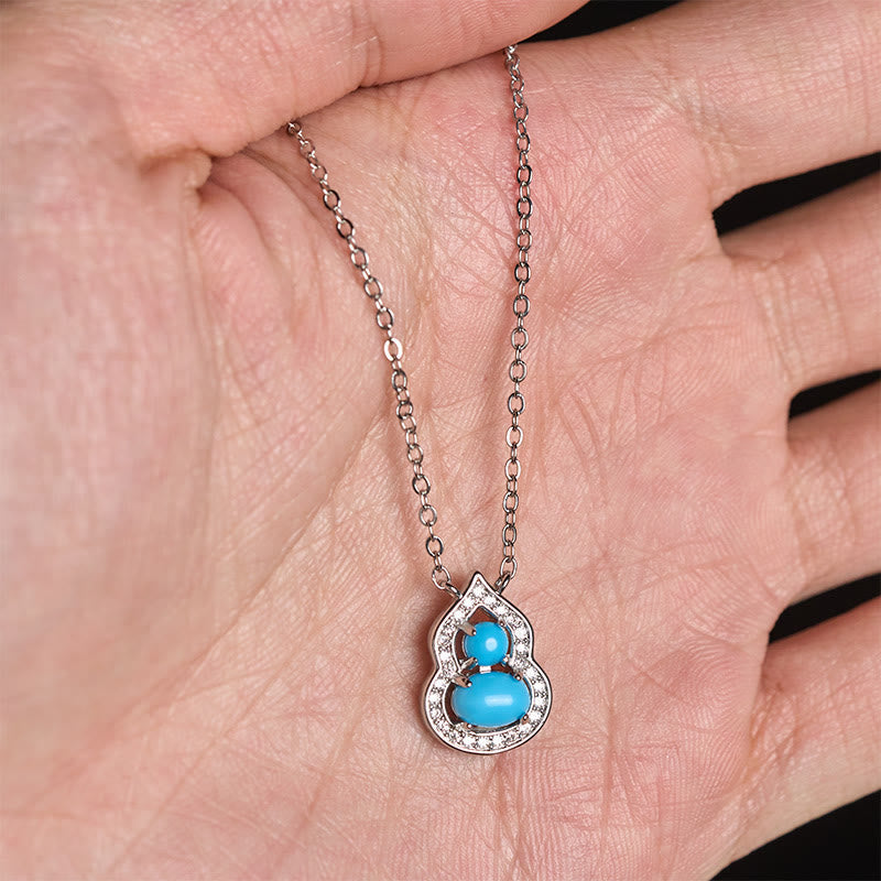 EverestArtStudios Natural Turquoise Gourd Wisdom Necklace