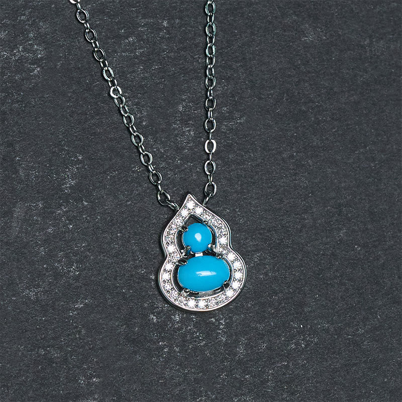 EverestArtStudios Natural Turquoise Gourd Wisdom Necklace