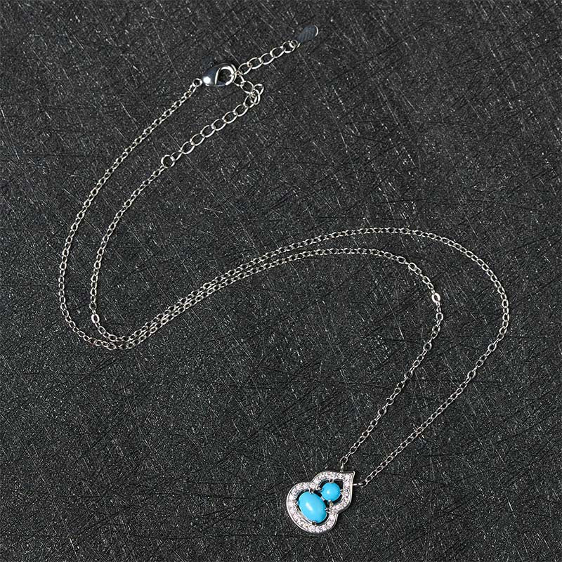 EverestArtStudios Natural Turquoise Gourd Wisdom Necklace