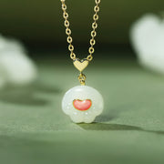 EverestArtstudios Natural Hetian Jade Cat Paw 925 Sterling Silver Luck Necklace
