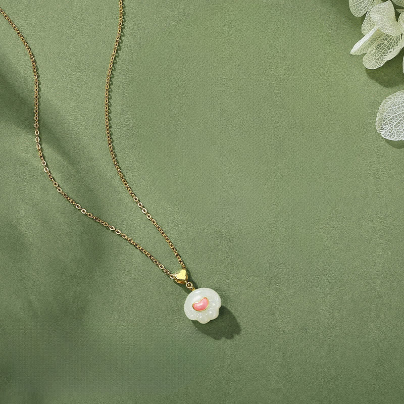 EverestArtstudios Natural Hetian Jade Cat Paw 925 Sterling Silver Luck Necklace