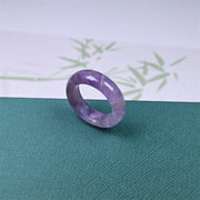 Buddha Stones Natural Amethyst Spiritual Awareness Ring