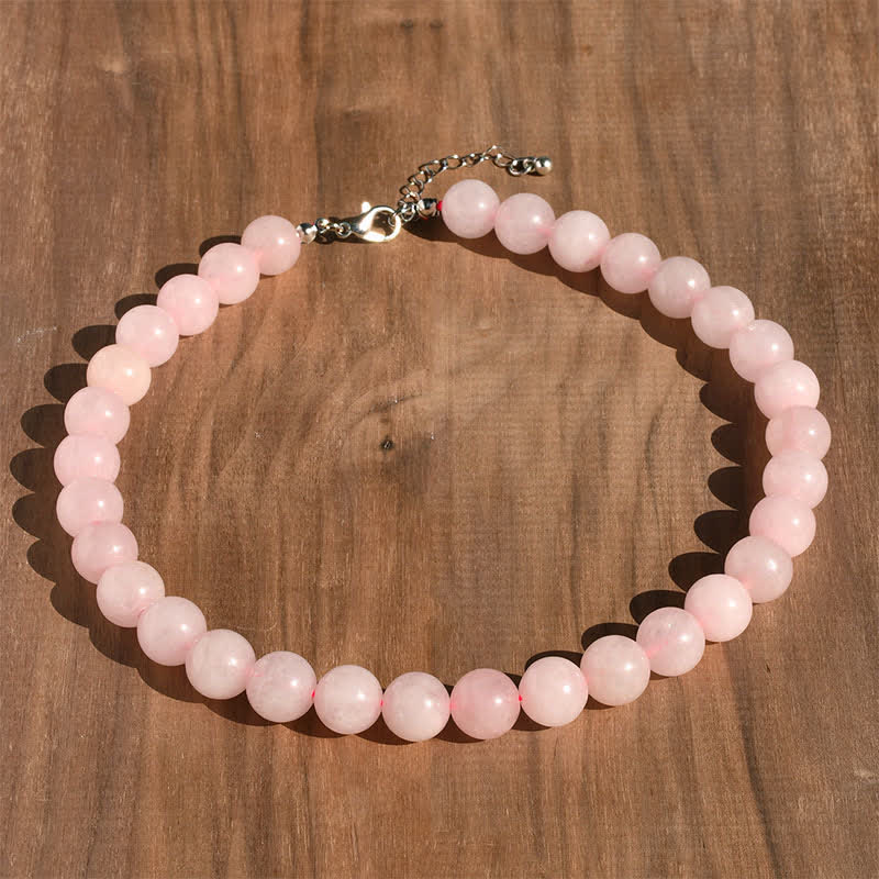 Buddha Stones 12mm Natural Crystal Aquamarine Tourmaline Bead Healing Necklace