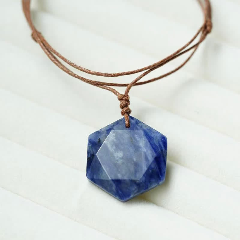 Buddha Stones Star of David Carving Clear Quartz Indian Agate Amethyst Healing Necklace Pendant