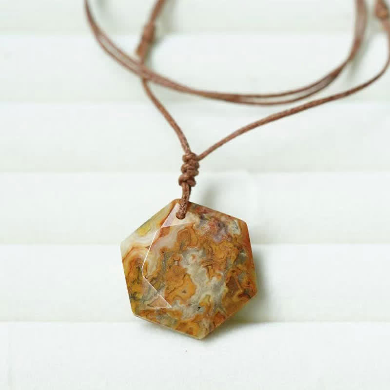 Buddha Stones Star of David Carving Clear Quartz Indian Agate Amethyst Healing Necklace Pendant