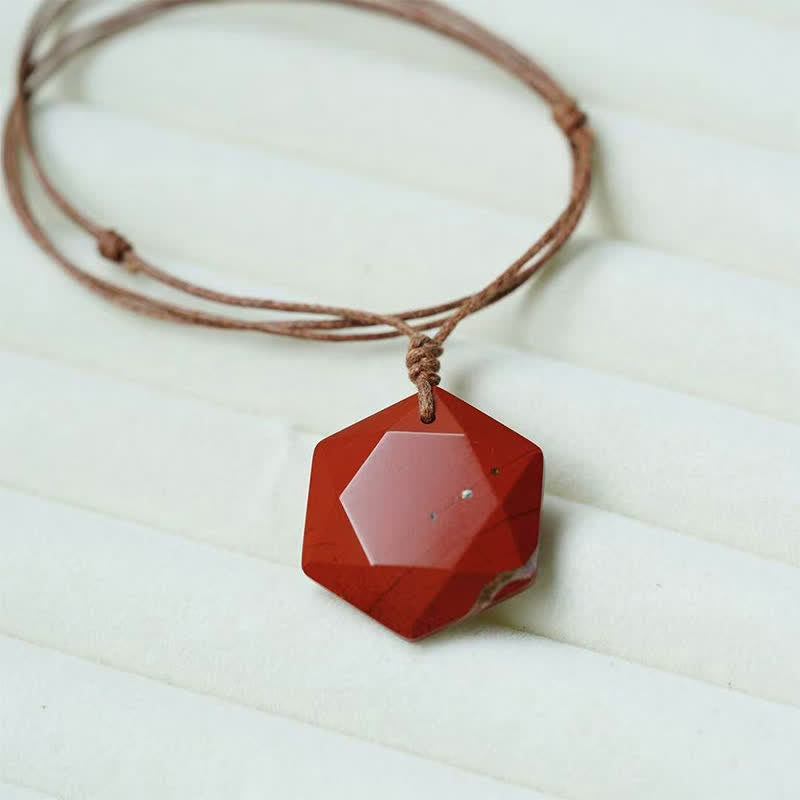 Buddha Stones Star of David Carving Clear Quartz Indian Agate Amethyst Healing Necklace Pendant