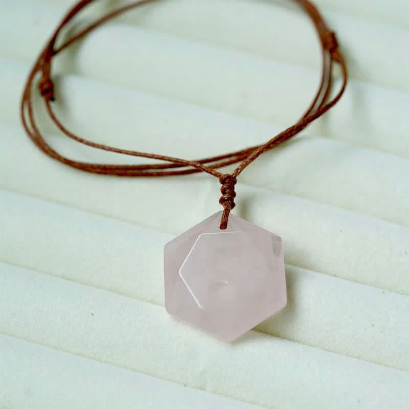 Buddha Stones Star of David Carving Clear Quartz Indian Agate Amethyst Healing Necklace Pendant