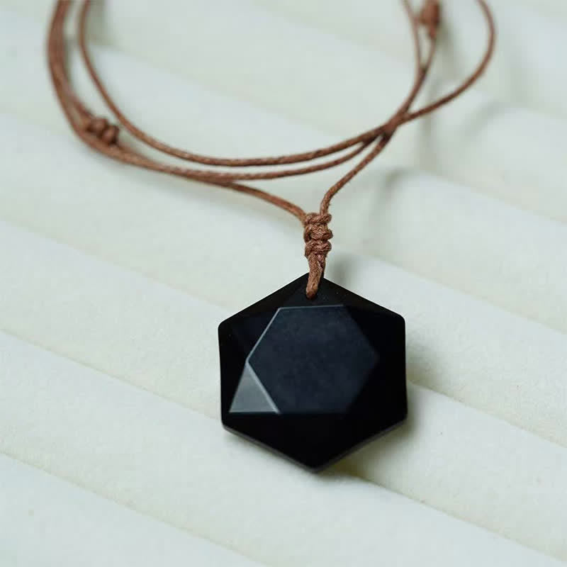 Buddha Stones Star of David Carving Clear Quartz Indian Agate Amethyst Healing Necklace Pendant