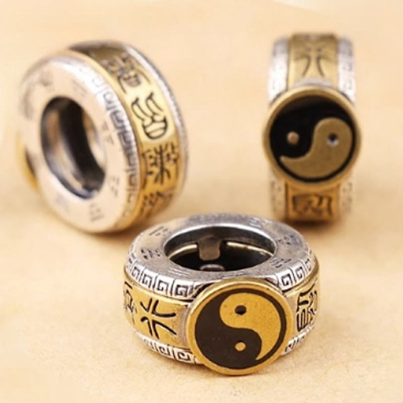 Buddha Stones Black Obsidian Bodhi Seed Yin Yang Nine-Character Mantra Mountain Ghosts Spend Money Strength Bracelet