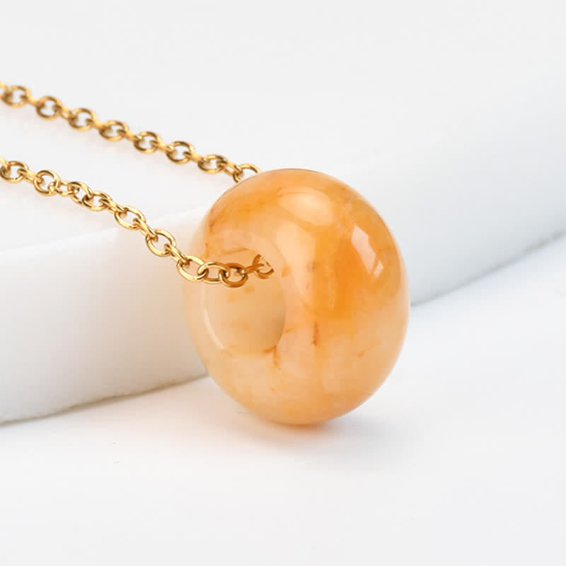 Buddha Stones Natural Rose Quartz Green Aventurine Round Crystal Healing Necklace