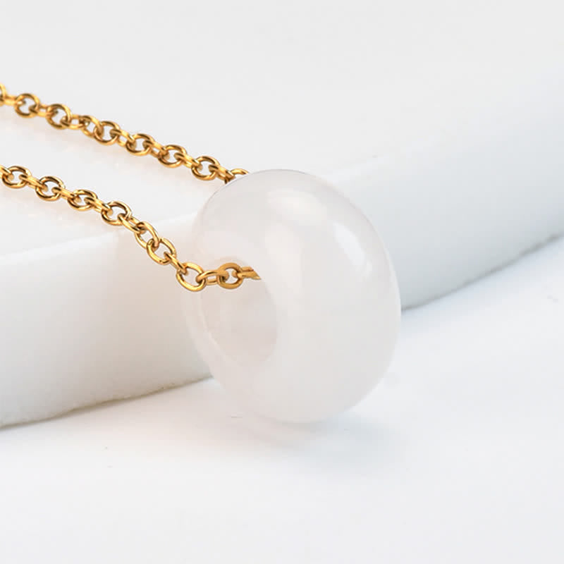 Buddha Stones Natural Rose Quartz Green Aventurine Round Crystal Healing Necklace