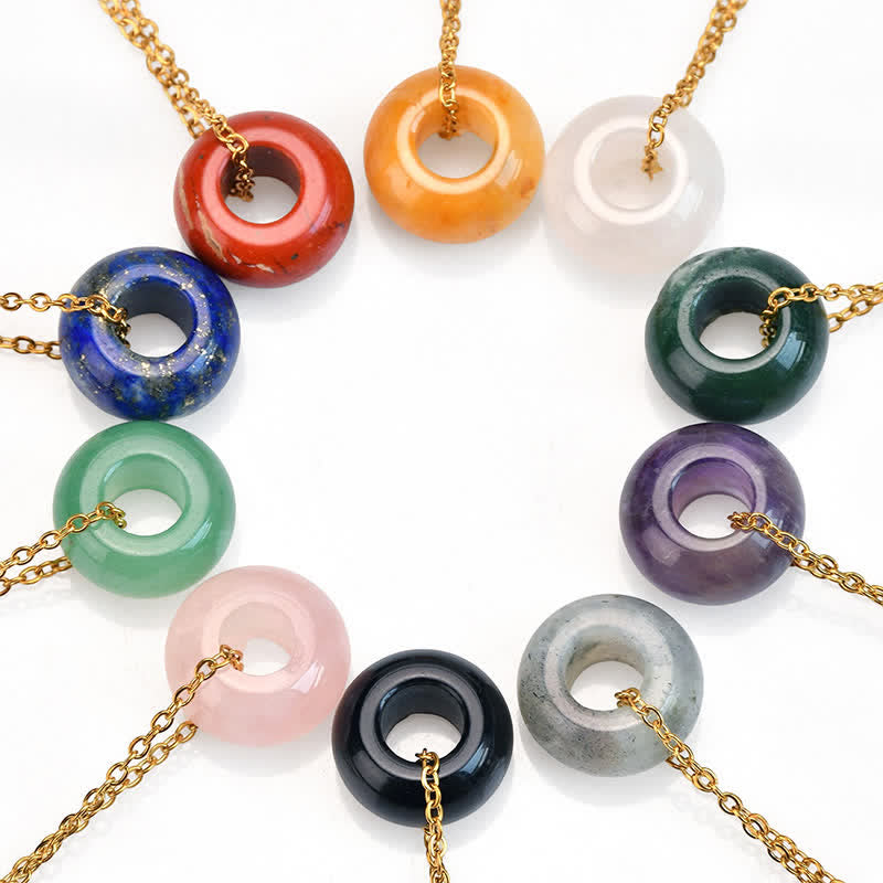 Buddha Stones Natural Rose Quartz Green Aventurine Round Crystal Healing Necklace