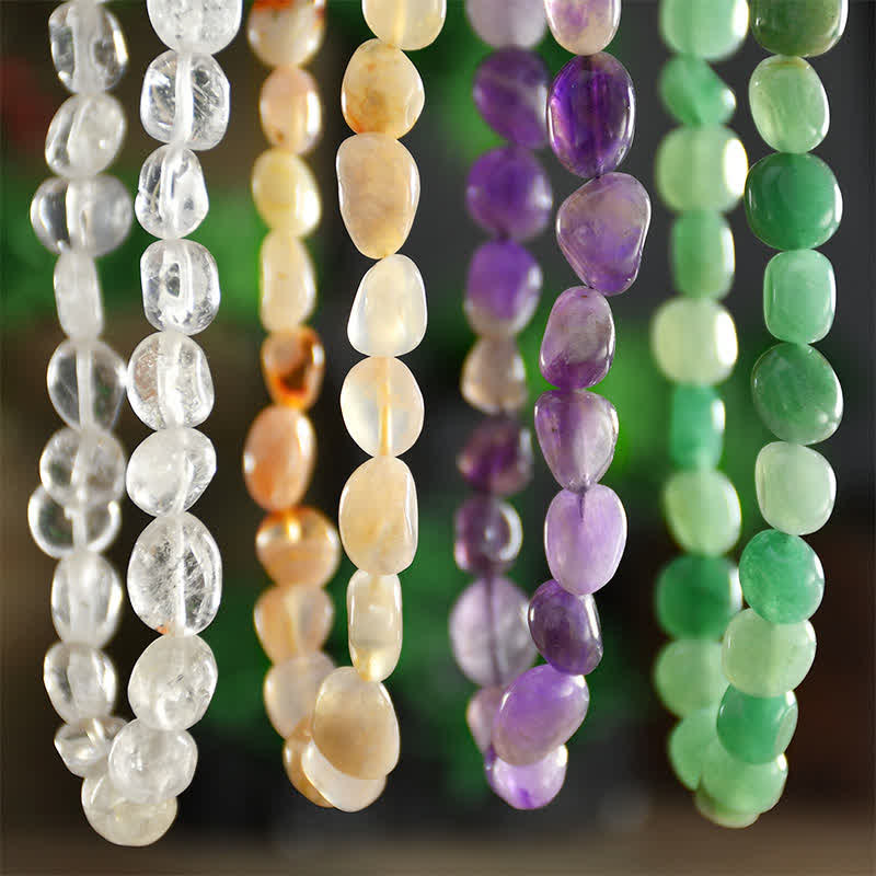 Buddha Stones Natural Indian Agate Irregular Shapes Crystal Bead Positive Necklace