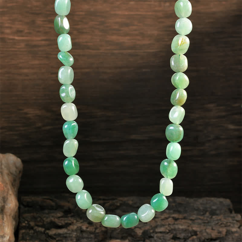 Buddha Stones Natural Indian Agate Irregular Shapes Crystal Bead Positive Necklace