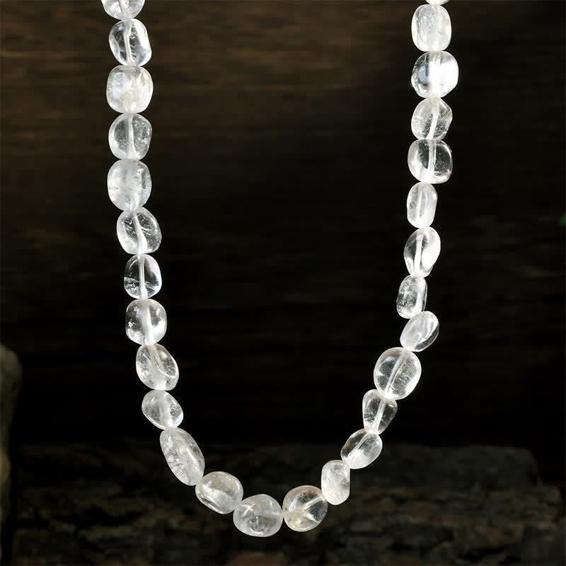 Buddha Stones Natural Indian Agate Irregular Shapes Crystal Bead Positive Necklace