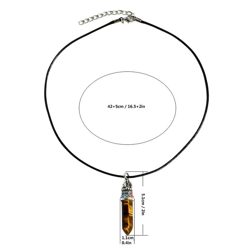 EverestArtStudios Natural Turquoise Tiger Eye Wisdom Rope Necklace