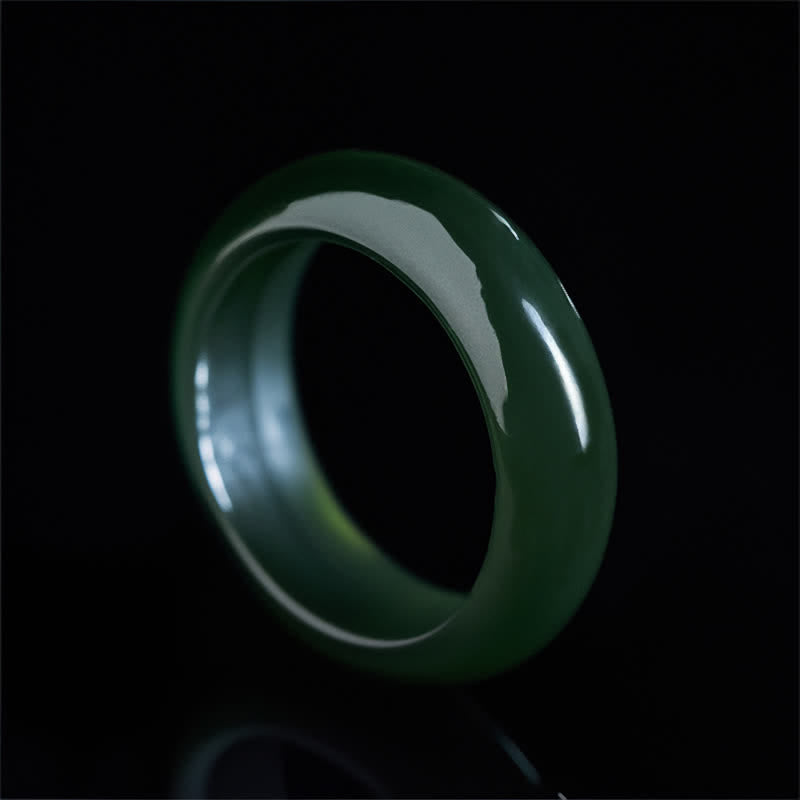 EverestArtstudios Natural Cyan Jade Healing Ring