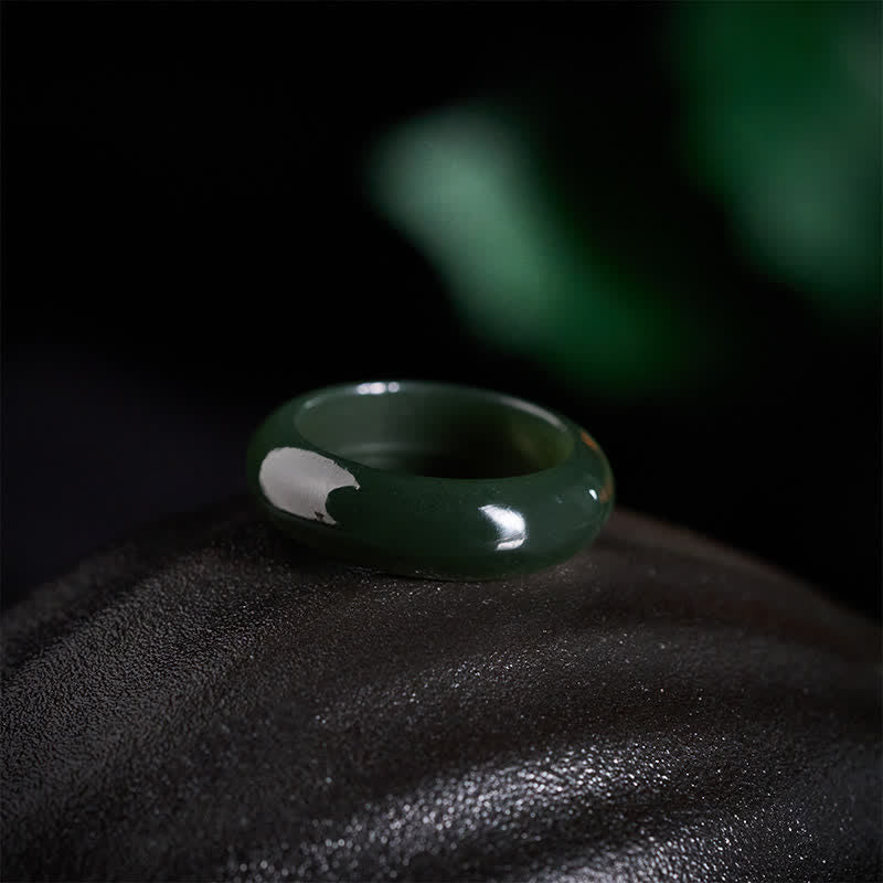 EverestArtstudios Natural Cyan Jade Healing Ring