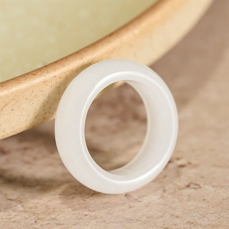 EverestArtstudios Natural Golden Silk Jade Wealth Ring