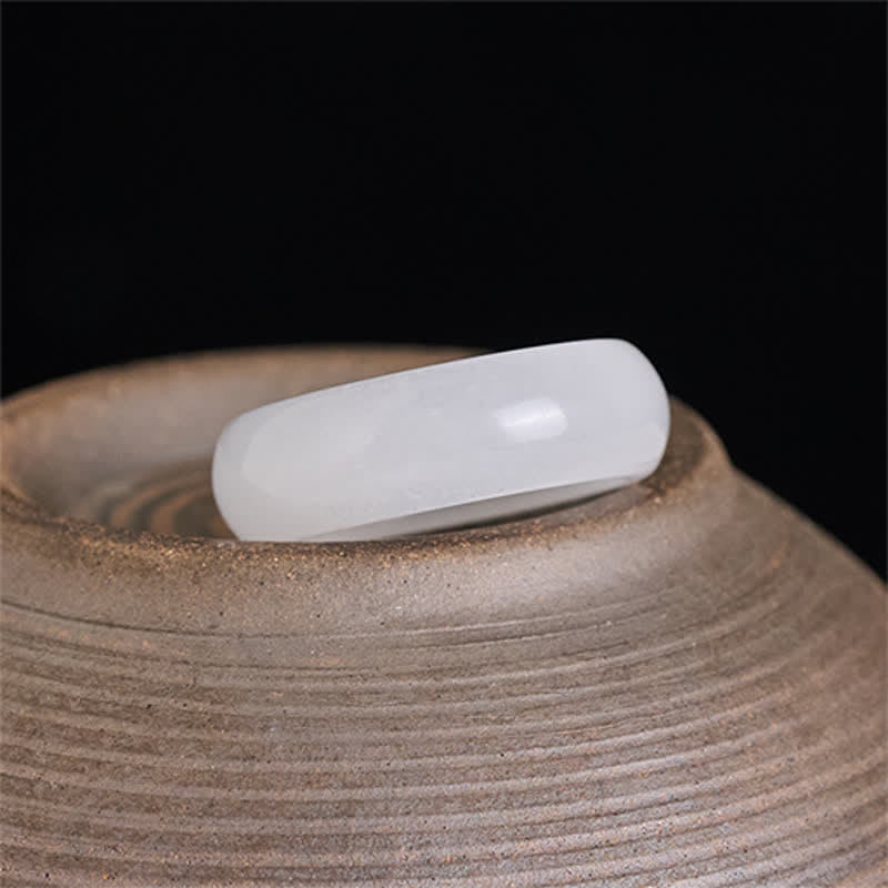 EverestArtstudios Natural Golden Silk Jade Wealth Ring