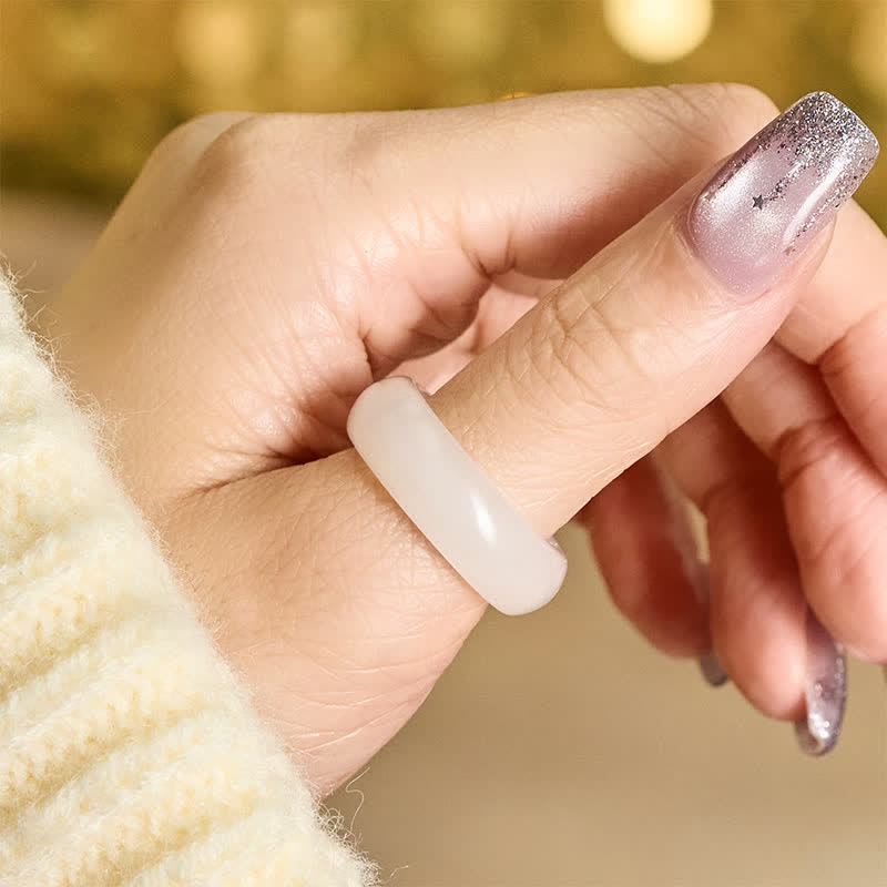 EverestArtstudios Natural Golden Silk Jade Wealth Ring
