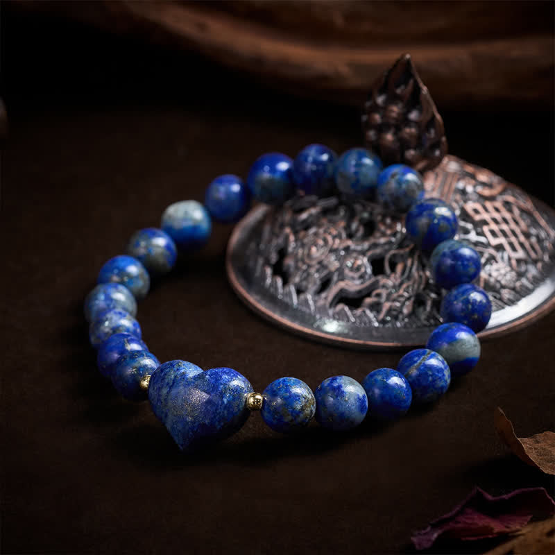 Buddha Stones Natural Amethyst Green Aventurine Tiger Eye Strawberry Quartz Love Heart Spiritual Bracelet