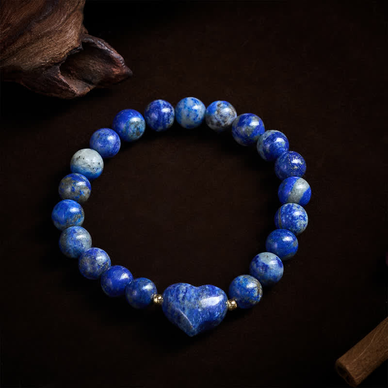 Buddha Stones Natural Amethyst Green Aventurine Tiger Eye Strawberry Quartz Love Heart Spiritual Bracelet