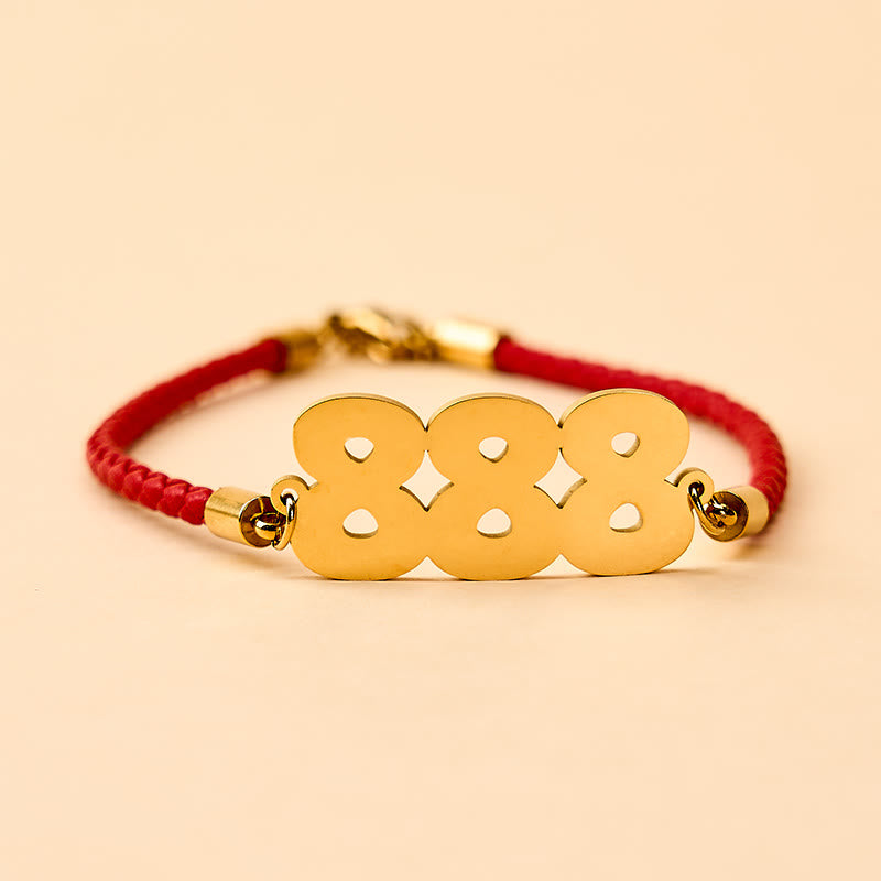 Buddha Stones Angel Numbers Titanium Steel Adjustable String Faith Bracelet