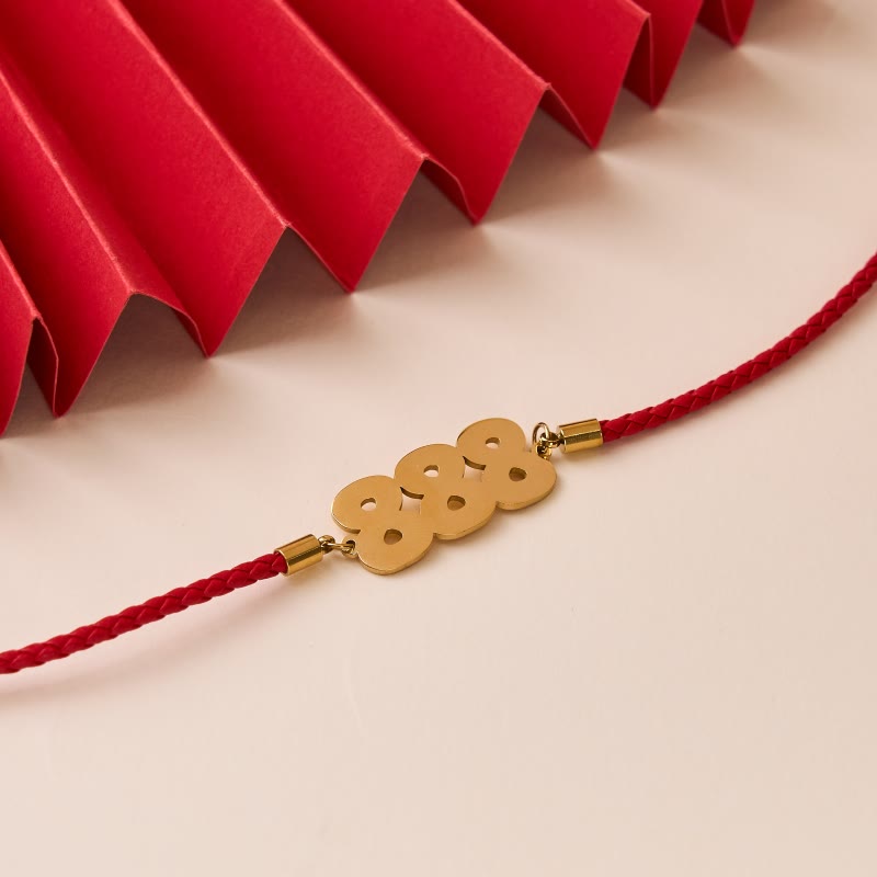 Buddha Stones Angel Numbers Titanium Steel Adjustable String Faith Bracelet