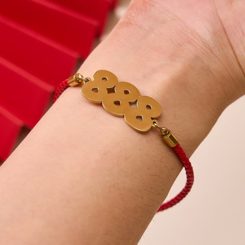 Buddha Stones Angel Numbers Titanium Steel Adjustable String Faith Bracelet