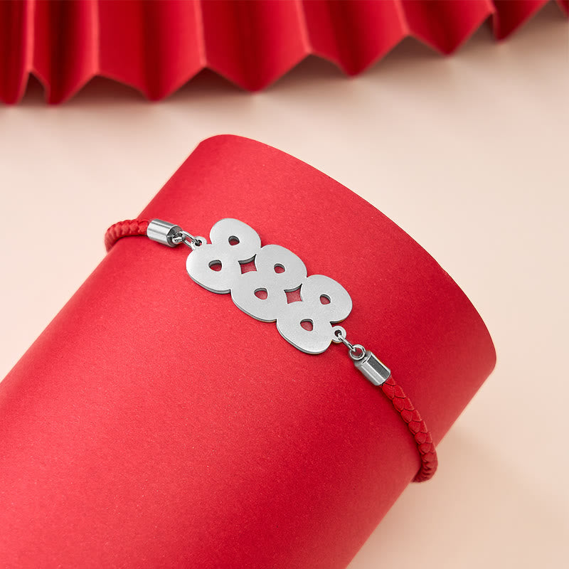 Buddha Stones Angel Numbers Titanium Steel Adjustable String Faith Bracelet