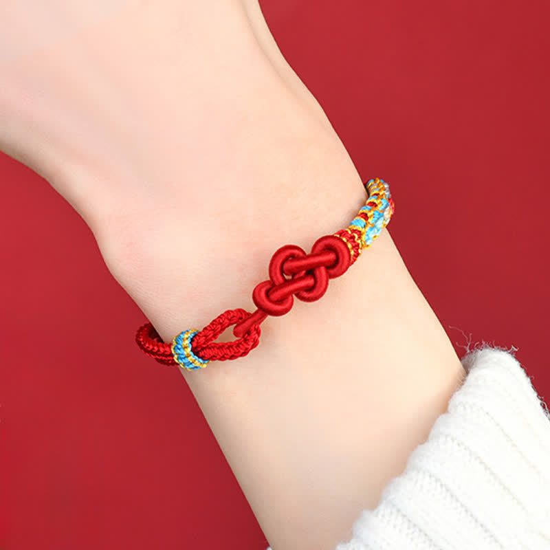 Buddha Stones Hand-Woven Red String Chinese Knotting Luck Bracelet
