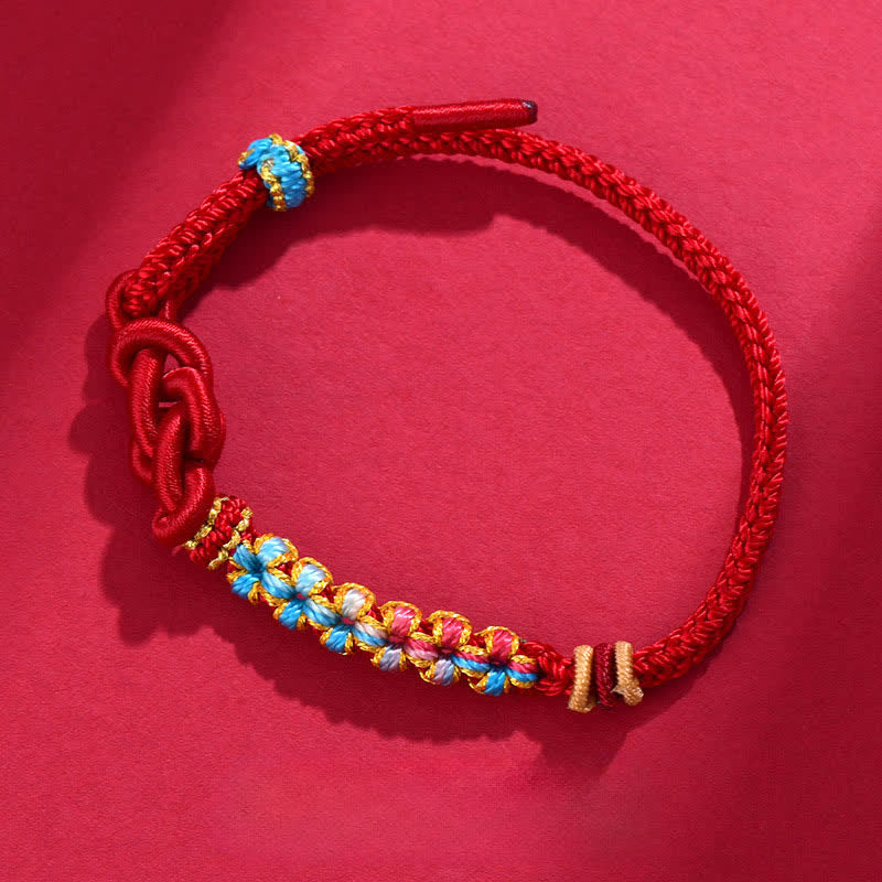 Buddha Stones Hand-Woven Red String Chinese Knotting Luck Bracelet
