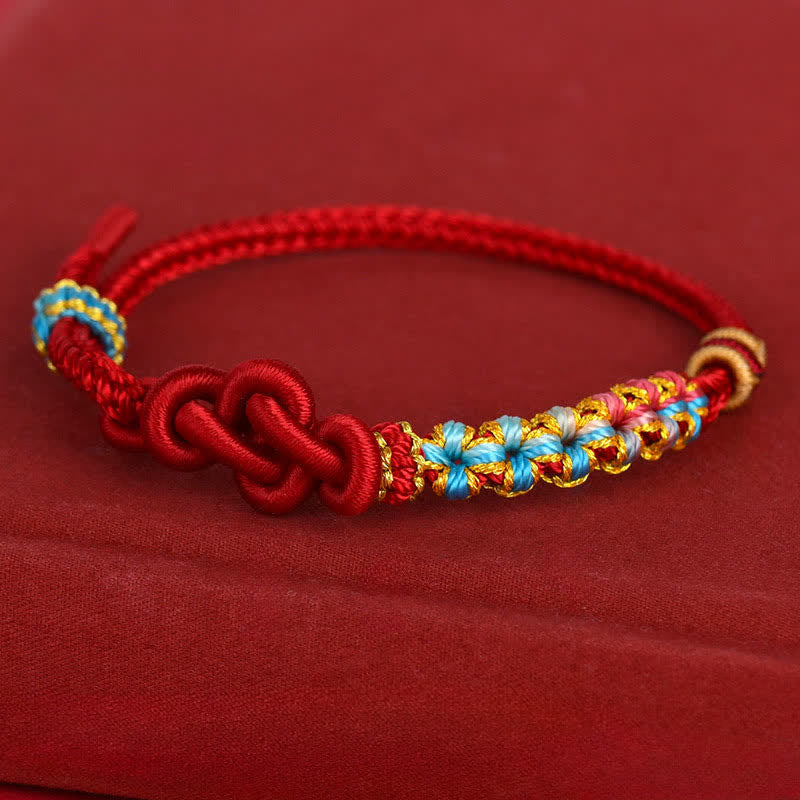 Buddha Stones Hand-Woven Red String Chinese Knotting Luck Bracelet