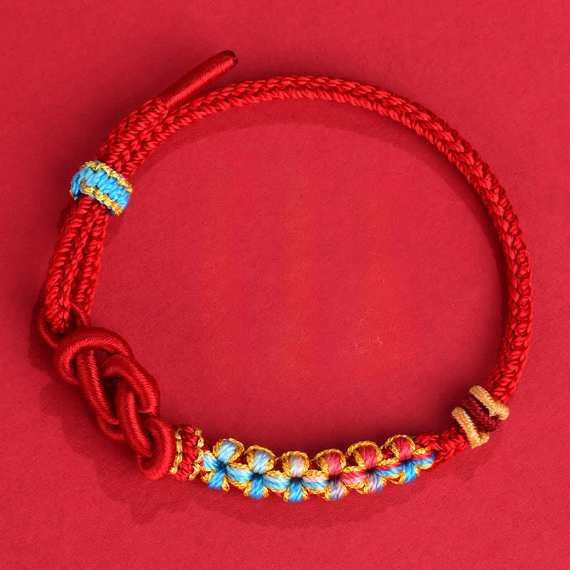 Buddha Stones Hand-Woven Red String Chinese Knotting Luck Bracelet