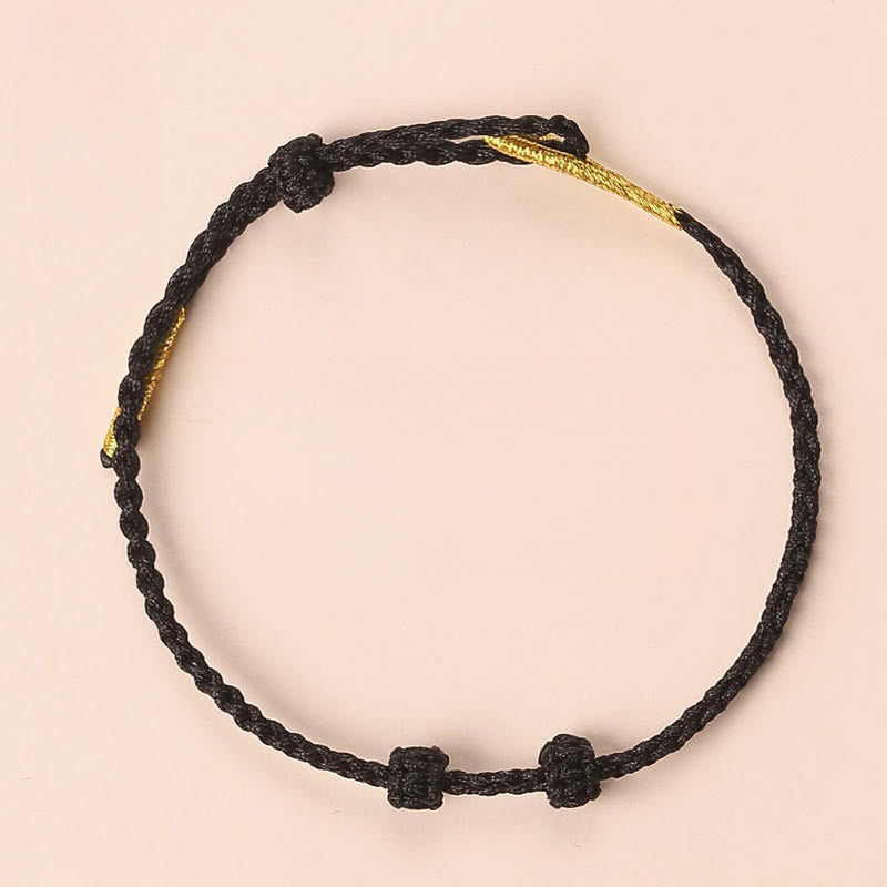 Buddha Stones Handmade Braided Red String 3mm Jade Beads Protection Adjustable DIY Bracelet