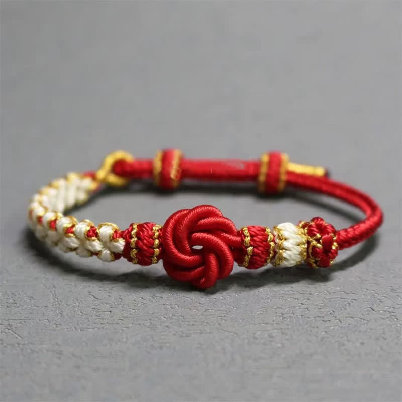 Buddha Stones Mandala Braided Rope Confidence Bracelet