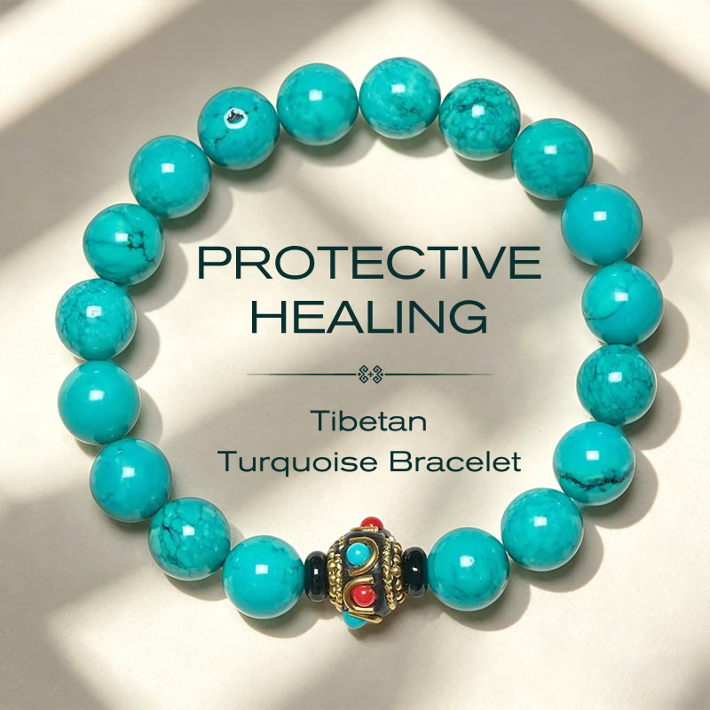 EverestArtStudios Tibetan Turquoise Protection Bracelet