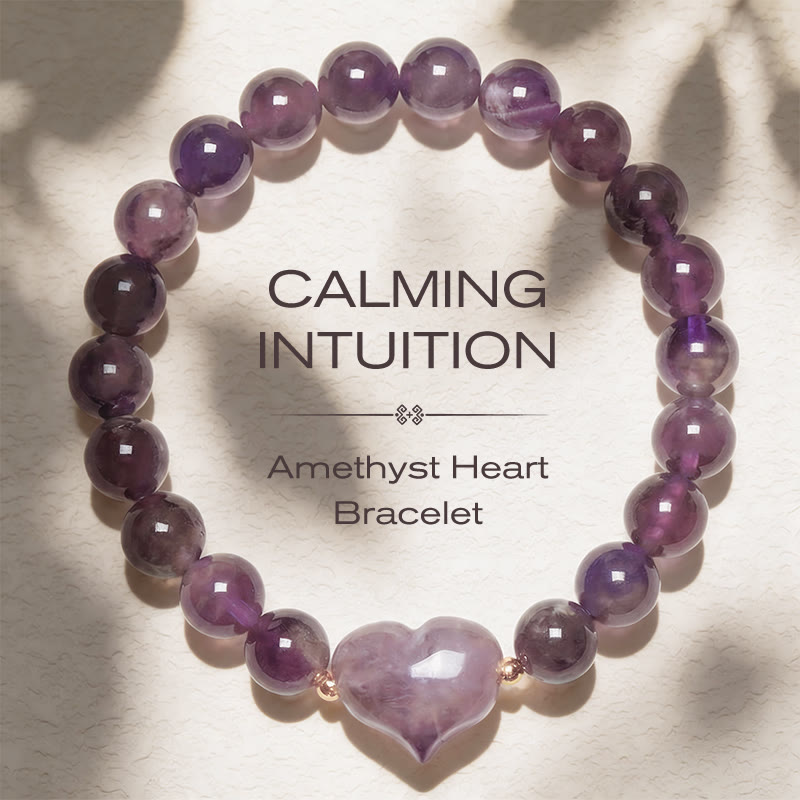 Buddha Stones Natural Amethyst Green Aventurine Tiger Eye Strawberry Quartz Love Heart Spiritual Bracelet