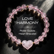 Buddha Stones Natural Amethyst Green Aventurine Tiger Eye Strawberry Quartz Love Heart Spiritual Bracelet