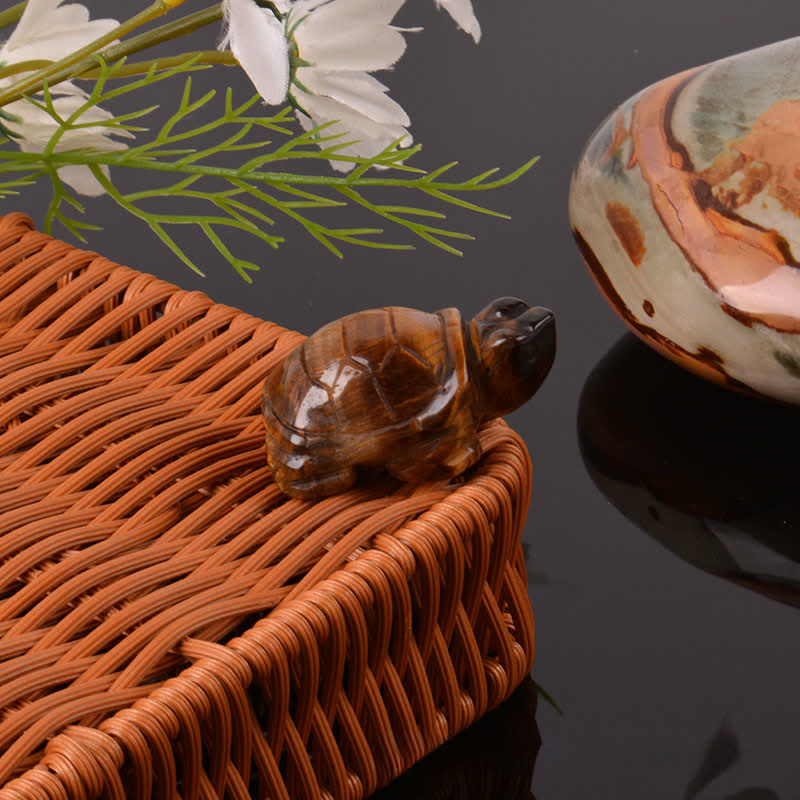 Buddha Stones Natural Green Aventurine Turtle Wisdom Crystal & Stone Decor