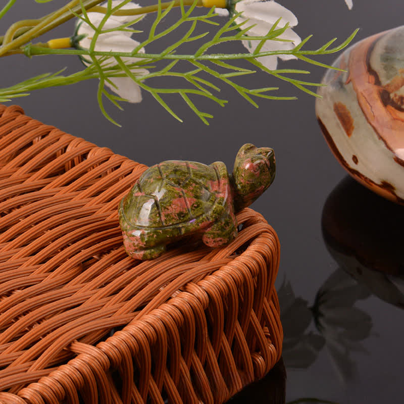 Buddha Stones Natural Green Aventurine Turtle Wisdom Crystal & Stone Decor