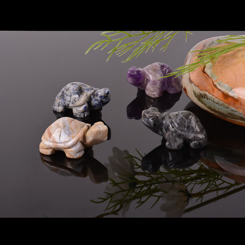 Buddha Stones Natural Green Aventurine Turtle Wisdom Crystal & Stone Decor
