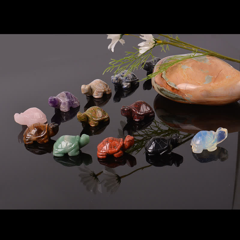 Buddha Stones Natural Green Aventurine Turtle Wisdom Crystal & Stone Decor